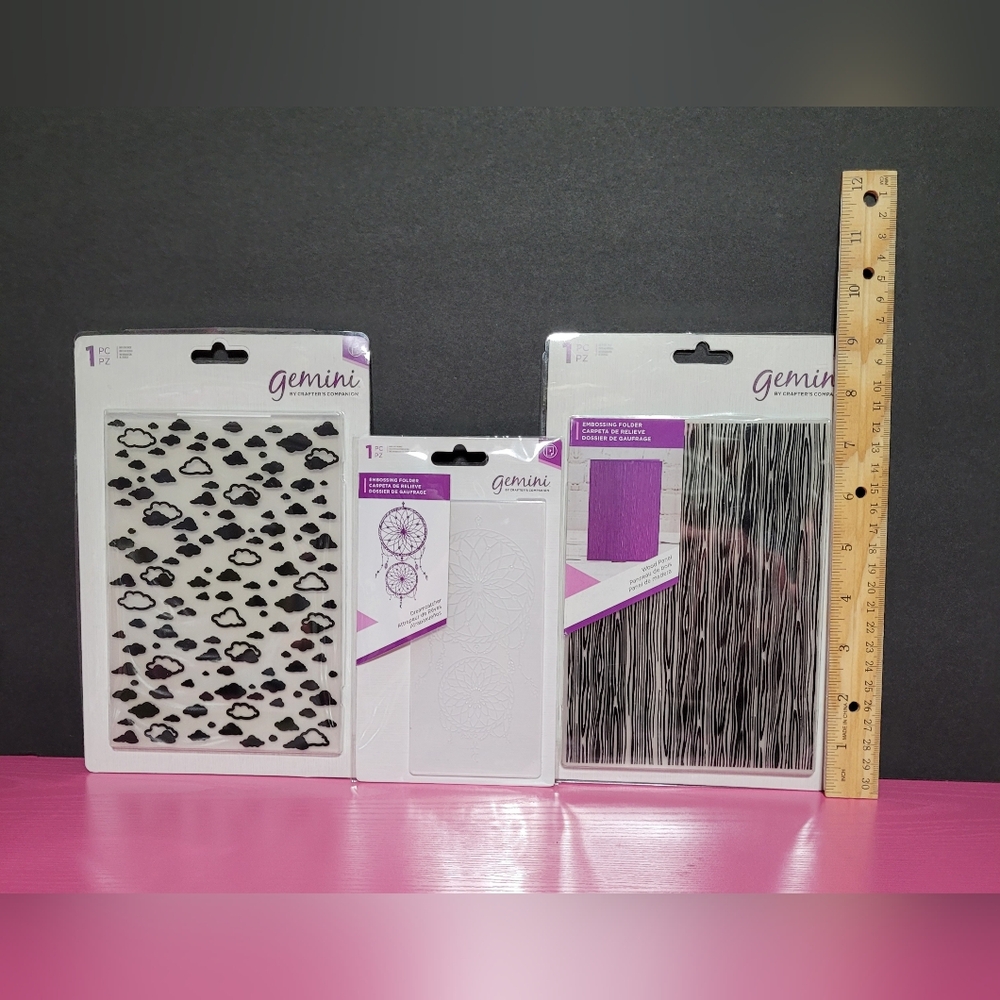 Crafter's Companion Gemini Three Embossing Folders. (0090)